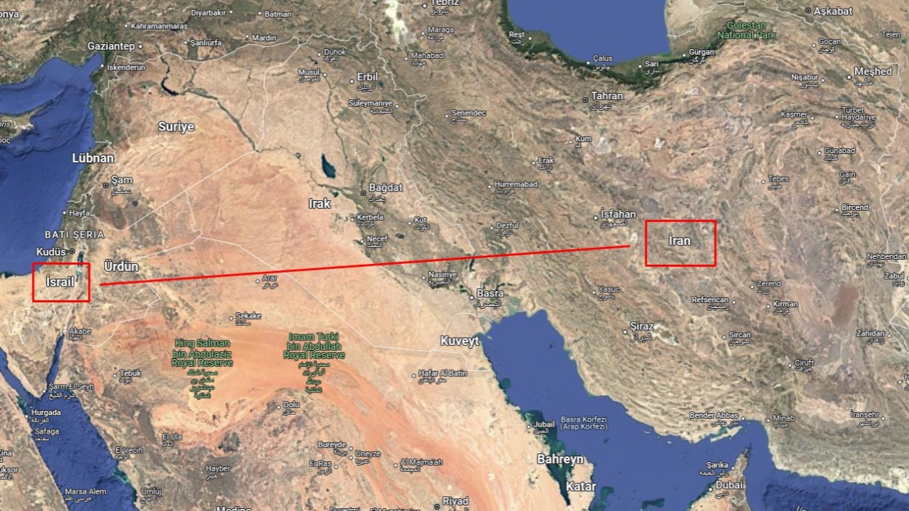 İsrail İran arası kaç km? Füzeler kaç dakikada gidiyor?